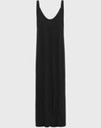 Bassike V Neck Jersey Slip Dress Black