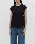 Bassike Slim Muscle Tank Black