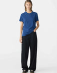 Bassike Regular Classic Short Sleeve T Shirt Washed Ink