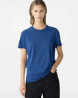 Bassike Regular Classic Short Sleeve T Shirt Washed Ink