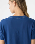 Bassike Regular Classic Short Sleeve T Shirt Washed Ink
