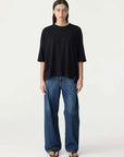 Bassike Slouch Side Step T Shirt Black