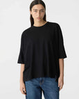 Bassike Slouch Side Step T Shirt Black