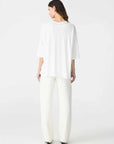 Bassike Slouch Side Step Short Sleeve T/Shirt White
