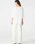 Bassike Slouch Side Step Short Sleeve T/Shirt White