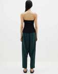 Bassike Viscose Linen Wrap Pant Malachite
