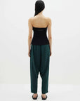 Bassike Viscose Linen Wrap Pant Malachite