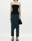 Bassike Viscose Linen Wrap Pant Malachite
