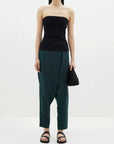 Bassike Viscose Linen Wrap Pant Malachite