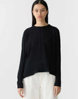 Bassike Circle Long Sleeve T Shirt Black