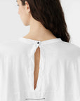 Bassike Circle Long Sleeve T Shirt White
