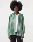 Bassike Oversized Universal Shirt Green Brown Check