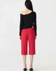 Bassike Off Shoulder Jersey LS Top Black