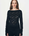 Rowie Samantha Lace Top Black Noir