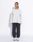 Sara Fox Drift Classic Fit Track Pant Mariner Chalk