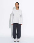 Sara Fox Drift Classic Fit Track Pant Mariner Chalk