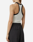 Camilla and Marc Nora Contrast Bind Tank Soft White Black