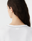 Bassike Boxy Heritage Long Sleeve T Shirt White