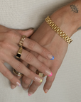 Arms of Eve Yin Signet Ring Gold Black
