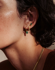 By Charlotte 18k Gold Vermeil Strength Within Hoops