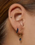 Arms Of Eve Khloe Sapphire Earrings Gold