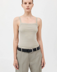 St Agni Organic Cotton Square Neck Tank Moss Grey