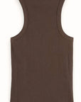 Scotch and Soda Racer Rib Tank Coffee