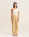 Shona Joy Wellington Elasticated Relaxed Pant Almond