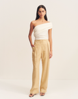 Shona Joy Wellington Elasticated Relaxed Pant Almond
