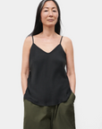 Silk Laundry Bias Cut Cami Black