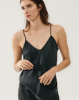 Silk Laundry Bias Cut Cami Black