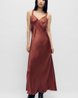 silk laundry Deco Ruched Dress Canyon