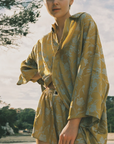 Ciao Ciao Vacation Tramonto Floral Satin Bungalow Shirt