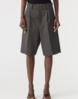 Bassike Tailored Longerline Short Slate Grey