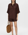 Camilla and Marc Ottilie 2.0 Short Sleeve Shirt Chocolate