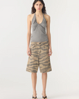 Bassike Camo Utility Cargo Short Camo Print