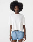 Bassike Slouch Layered T Shirt White