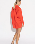 Sara Fox Classic Boyfriend Shirt Tangelo