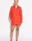 Sara Fox Classic Boyfriend Shirt Tangelo