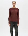 Camilla and Marc Era Long Sleeve Graphic Tee Burgundy