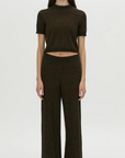 Camilla and Marc Soleo Textured Knit T Shirt Cocoa