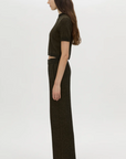 Camilla and Marc Soleo Textured Knit T Shirt Cocoa