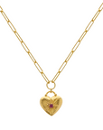 Murkani Love You Large Heart Necklace Gold