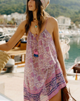 Spell Little Bird Strappy Mini Dress Berry