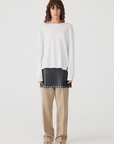 Bassike Boyfriend Htg Long Sleeve T Shirt White