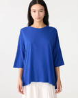 Bassike Slouch Side Side Step T Shirt Cobalt