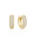 De Sur Triple Pavé Earrings Gold