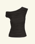 Shona Joy Mira Off Shoulder Top Ganache