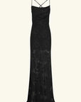 Shona Joy Bowery Lace Back Bias Maxi Dress Noir