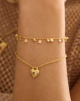 Murkani Love You Small Heart Bracelet Gold